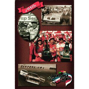 Daytona 500 1980s Historic Postcard Featuring Iconic Racing Moments Collectible